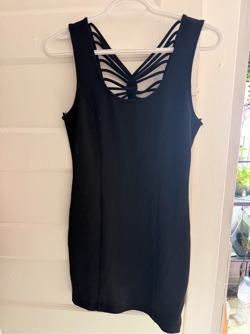 Black Mini Dress with Strappy Back